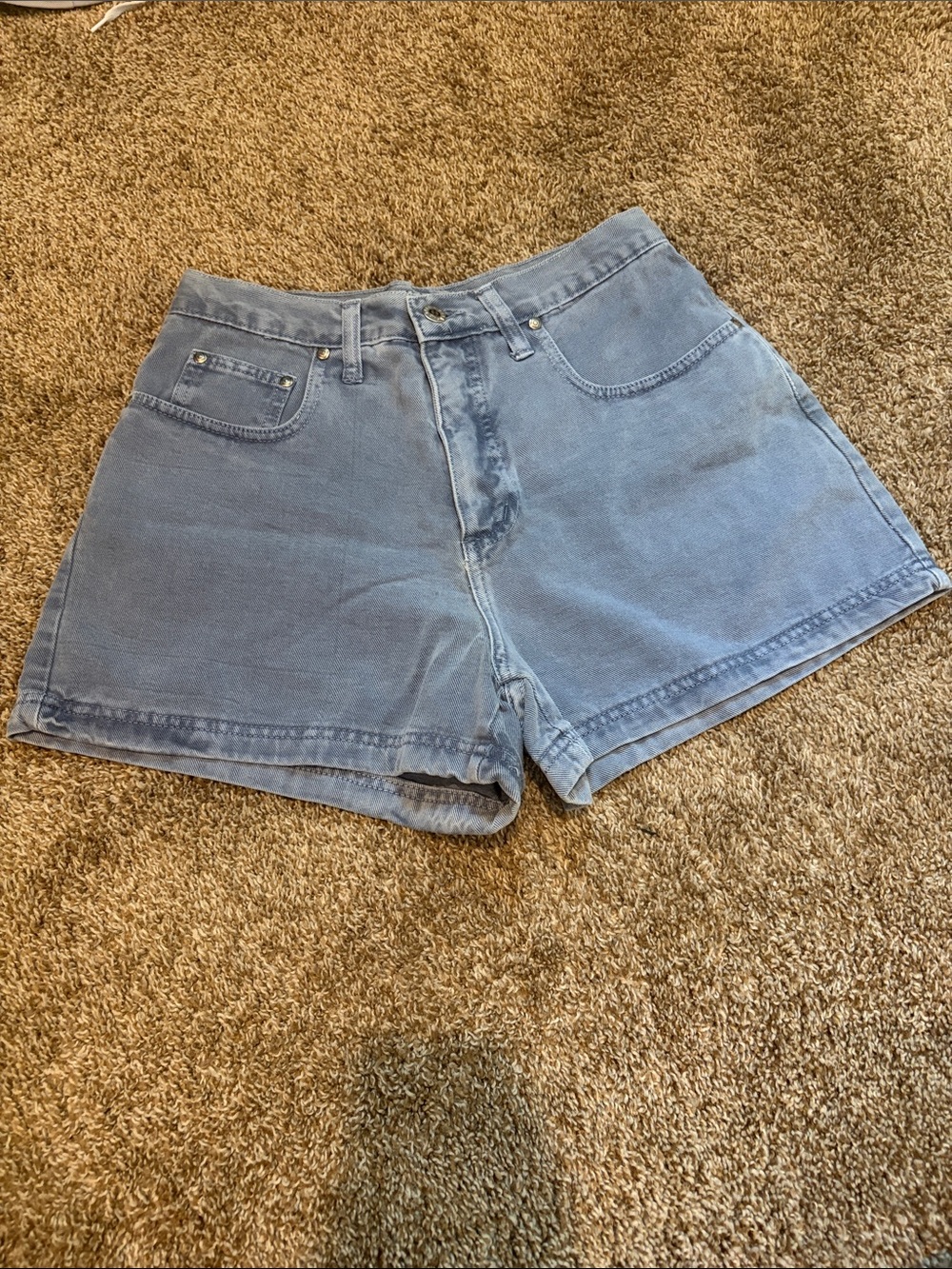 🦋anchor blue Light Wash Denim Shorts - High Rise Casual
